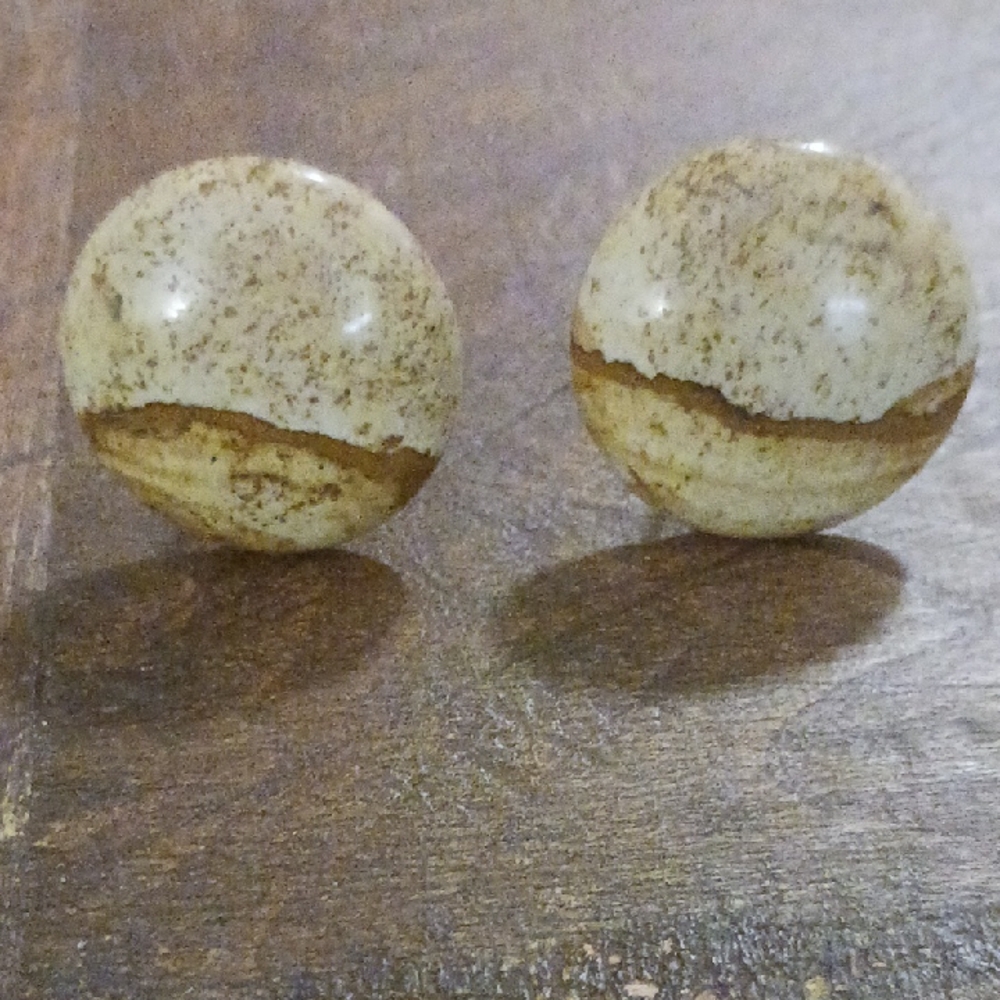 Source Unknown Earth Tone Stud Earrings
